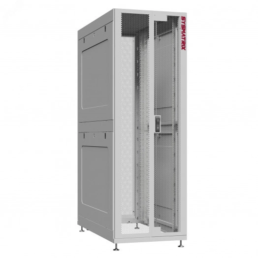 Шкаф серверный 42U 600х1070 передняя дверь: двустворчатая перфорированная IP20. задняя дверь: двустворчатая перфорированная IP20. боковые панели: глухой металл. цвет: серый RAL7035 