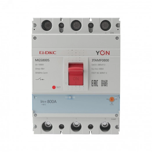 Выключатель автоматический YON MGS800 3P 640-800A 60kA