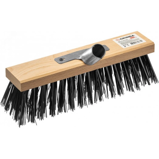 Щетка уличная 30 см, с металлическим держателем для черенка d25мм, EURO