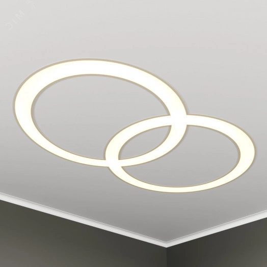 Светильник светодиодный RVE-LBX-CHAIN-2X-1330-V (Цепь из двух колец 1330х830х70мм S50мм 115Вт встраиваемый 4000K Белый)