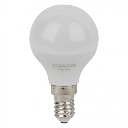 Лампа светодиодная LED 7Вт Е14 2700К 600Лм шар 220В (замена 60Вт) OSRAM