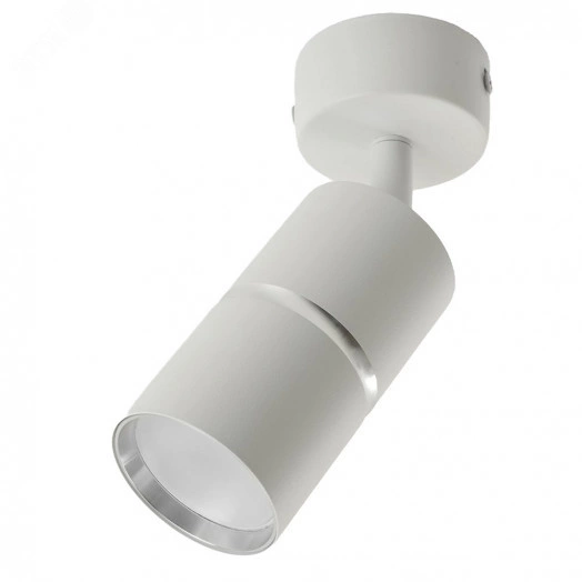 Светильник ДБО GU10 без лампы наклонный белый хром