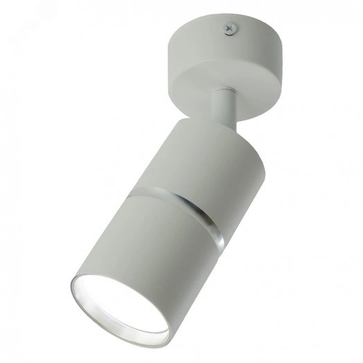 Светильник ДБО GU10 без лампы наклонный белый хром