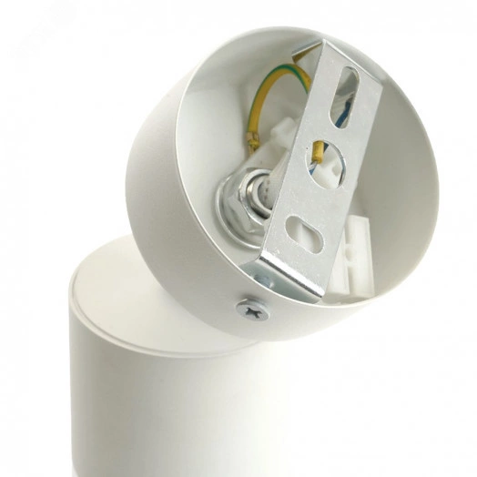 Светильник ДБО GU10 без лампы наклонный белый хром