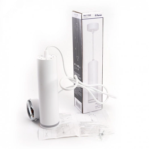 Светильник ДСО GU10 без лампы на подвесе белый