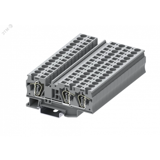 Клемма TC 1-2 пружинная, сечение 6 мм. кв., серая