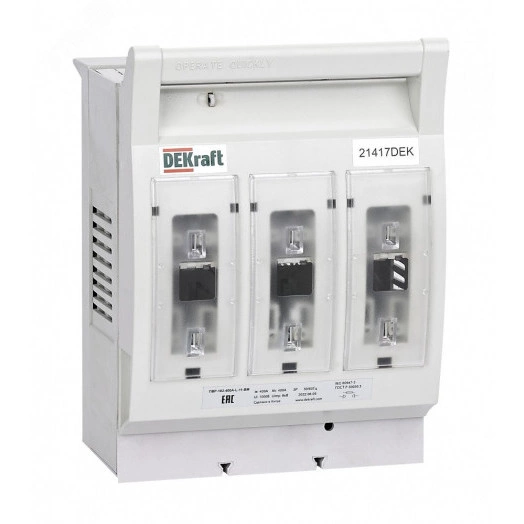 ПВР горизонтальный 400А 3ф отключение_1НО+1НЗ_навесной монтаж на шину_ПВР-102