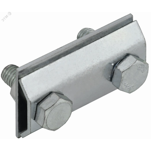 Зажим соединительный сквозной пруток-пруток 8мм оцинкованная сталь IEK