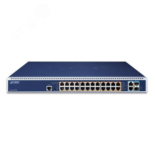 Коммутатор управляемый L3 PoE 24 порта 10/100/1000 Мб/с, 2хSFP, 2хRJ45, 2280 Вт