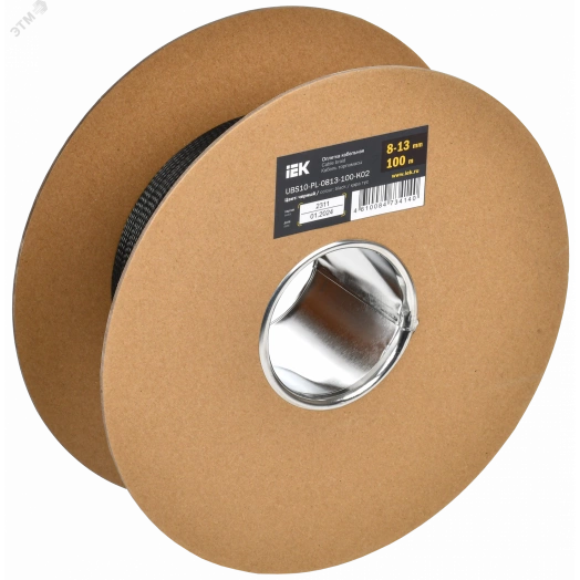 Оплетка кабельная 8-13мм полиэстер 100м черная IEK