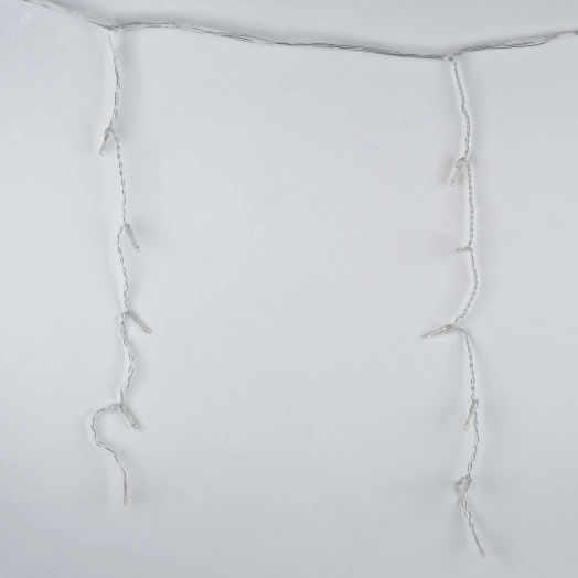 Бахрома светодиодная с эффектом мерцания 12м Соединяемая 195 светодиодов Янтарный свет Провод прозрачный ULD-B12006-195/TTK AMBER IP44  ТМ Uniel