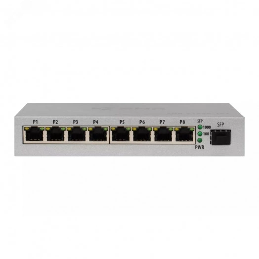 Коммутатор неуправляемый 9 портов RJ45/SFP  100 1000 Мб/с