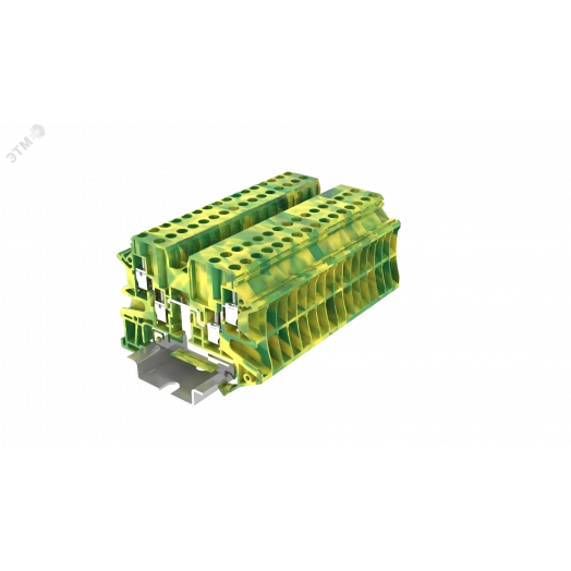 Клемма TU 2-2 земля, винтовая, сечение 2,5 мм. кв., желто-зеленая