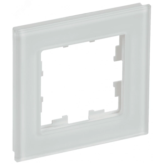 BRITE Рамка 1 пост РУ-1-2-Бр стекло белый матовый IEK