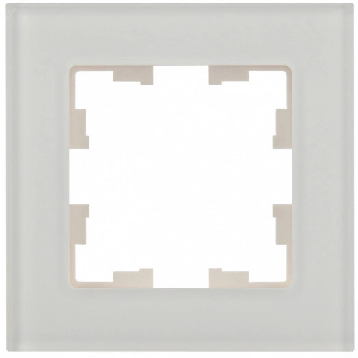 BRITE Рамка 1 пост РУ-1-2-Бр стекло белый матовый IEK