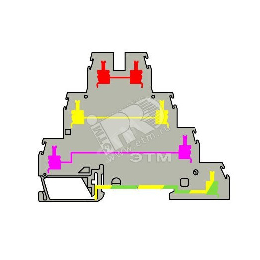 Клемма винтовая 4мм.кв D4/6.Т3 Р