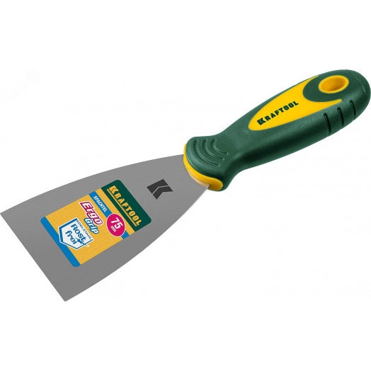 Шпательная лопатка с 2-компонент ручк, профилиров нержав полотно, 75мм