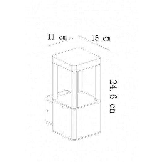 Светильник фасадный Arte Lamp PHERKAD A2726AL-1BK 1*LED Металл Чёрный