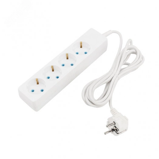 Удлинитель PROconnect 4 гнезда, 3 м, 3х0.75 мм, с/з, белый