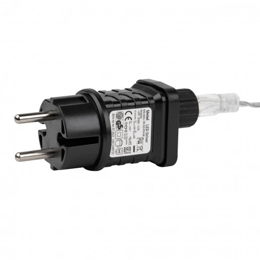 Бахрома светодиодная с эффектом мерцания 25м Соединяемая 440 светодиодов Белый свет ULD-B25006-440/TTK WHITE IP44  Провод прозрачный