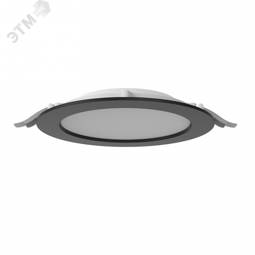 Светильник светодиодный DL-01 Slim 200 мм 40 Вт 3000 К CRI90 221х40 мм IP65/40 RAL9005 черный муар муар с рассеивателем опал, диммируемый по протоколу DALI