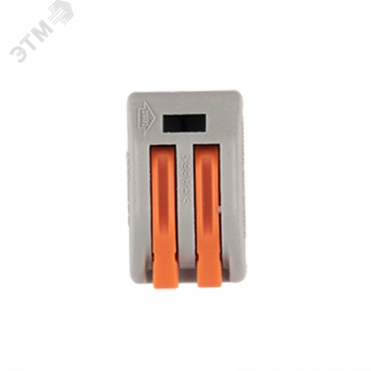 Клеммы монтажные многоразовые PTC-2P 222-412 450V 32A 0,08-2,5(4.0)mm2 , 2 отверстия, серые 10 шт.