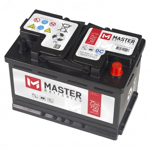 Аккумулятор автомобильный MASTER BATTERIES 75Ah R+