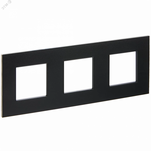SKANDY Рамка 3-местная SK-F33Bl металл черный IEK