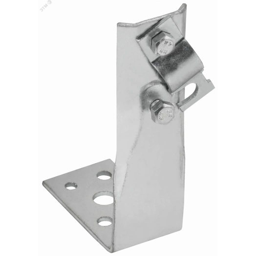 Держатель проводника круглого 6-10мм винтовой угловой h=60мм оцинкованная сталь IEK