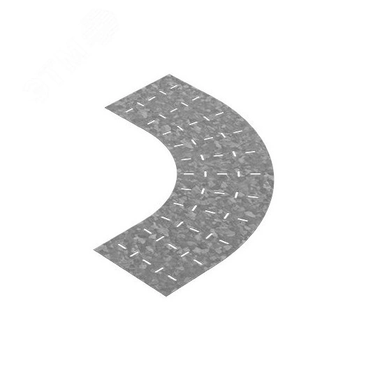 Донная вставка для поворота 90 град. для лотков НЛО 300 мм, толщ. 1,0 мм, Сендзимир цинк