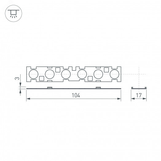 Экран линзованный SL-LINE-W20-55deg-540 (Arlight, Пластик)