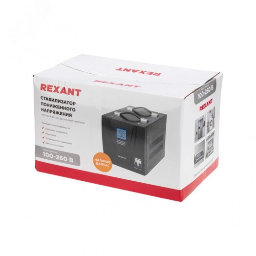 Стабилизатор пониженного напряжения релейный напольный REX-FR-8000 мощностью 8000 ВА