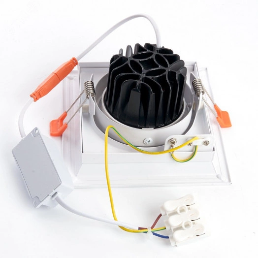 Светильник светодиодный ДВО-12w 4000K 1080Лм поворотный квадратный белый