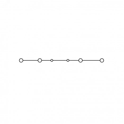 Клемма проходная, зажим push-in, 4 точки подключения, 2.5 кв.мм, синяя