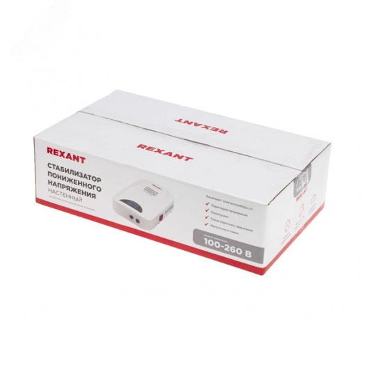Стабилизатор пониженного напряжения релейный настенный REX-WR-500 мощностью 500 ВА