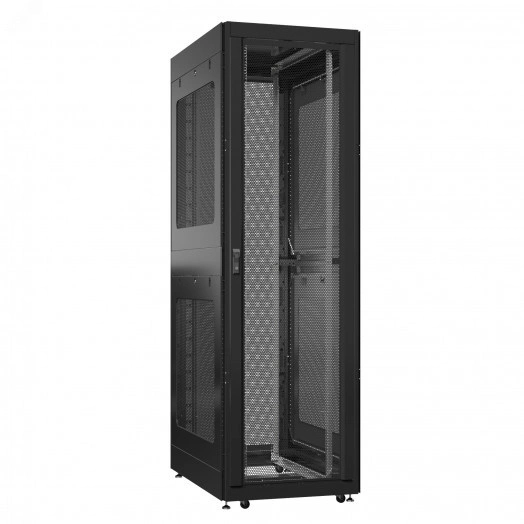 Шкаф серверный 52U 800х1200 передняя дверь: двустворчатая глухой металл IP51. задняя дверь: двустворчатая перфорированная IP20. боковые панели: перфорированные. цвет: черный RAL9005 