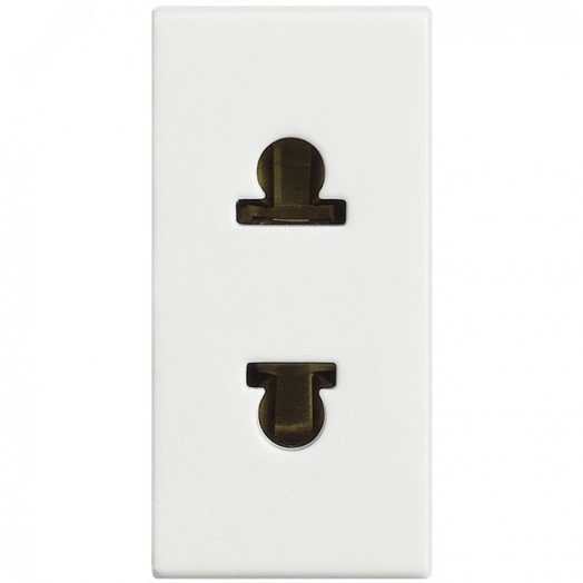 Axolute Розетка 2К 16А со шторками евро-американский стандарт белый