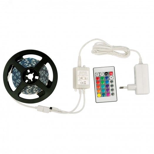 Комплект светодиодной ленты ULS-Q221 5050-60LED-m-IP20-3M-RGB RRP36C24  3м IP20 RGB Адаптер 36Вт Контроллер с пультом TM Volpe