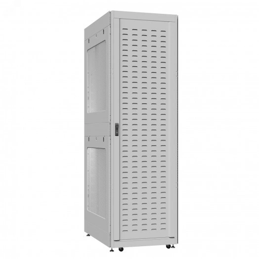 Шкаф серверный 42U 800х1200 передняя дверь: протект IP41. задняя дверь: одностворчатая перфорированная IP20. боковые панели: перфорированные. цвет: серый RAL7035 