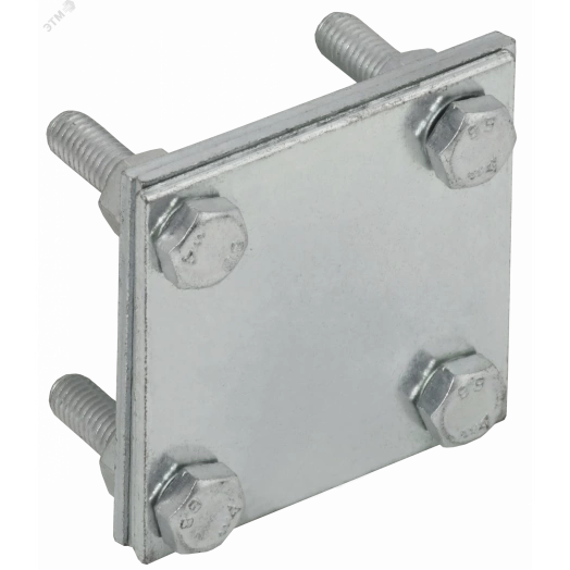 Зажим крестообразный с разделителем полоса-полоса 30мм оцинкованная сталь IEK