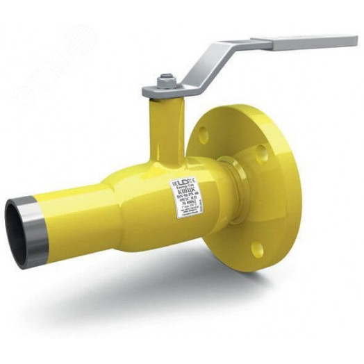 Кран шаровой стальной цельносварной комбинированный стандартнопроходной DN50 PN40 фланец/приварка L=250 для газообразных сред