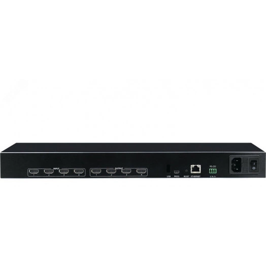 Коммутатор HDMI 4х4 матричный, 4K60 4:4:4, HDMI 2.0, HDCP 2.2