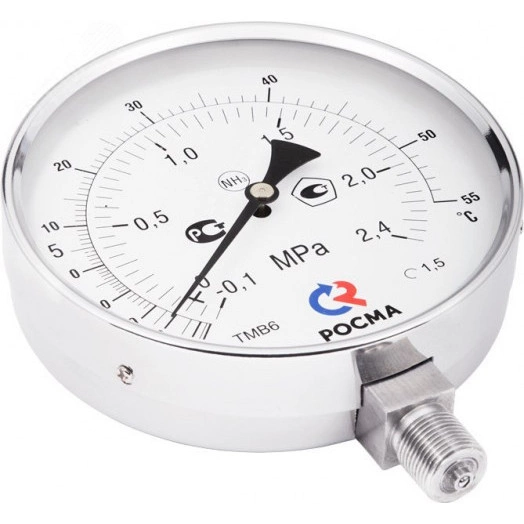 Манометр ТМ-611Р.00(0-1МРа)/(-30-+25) М20х1.5     1.5.NH3 аммиачный радиальный двойная шкала