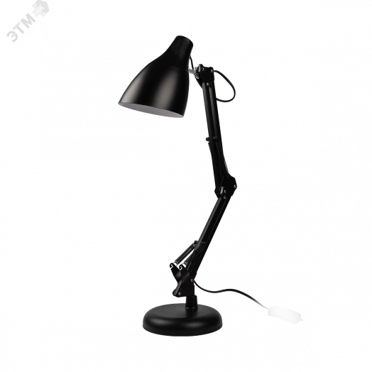 Светильник настольный TBL-02 Е27 на струбцине утяжеленная подставка черный ФАZА