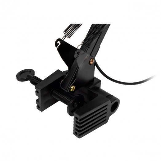 Светильник настольный TBL-02 Е27 на струбцине утяжеленная подставка черный ФАZА