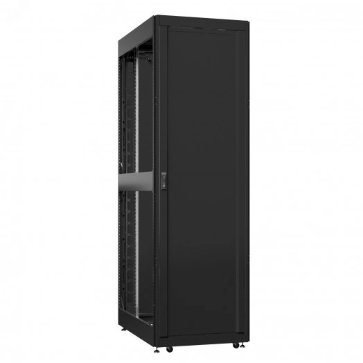 Шкаф серверный 42U 800х1200 передняя дверь: одностворчатая глухой металл IP51. задняя дверь: одностворчатая перфорированная IP20. боковые панели: без. цвет: черный RAL9005 