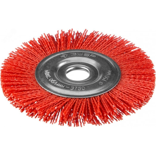 Щетка дисковая для УШМ, нейлоновая проволока с абразивным покрытием, 150х22мм ''Профессионал''.