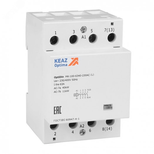 Контактор модульный OptiDin MK-100-6340-230AC (L)