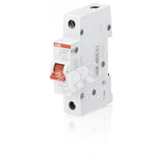 Рубильник однополюсный SHD201 40A рычаг красный