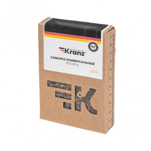 Саморез универсальный 3.5х16, желтый цинк, короб (200 шт./уп.)